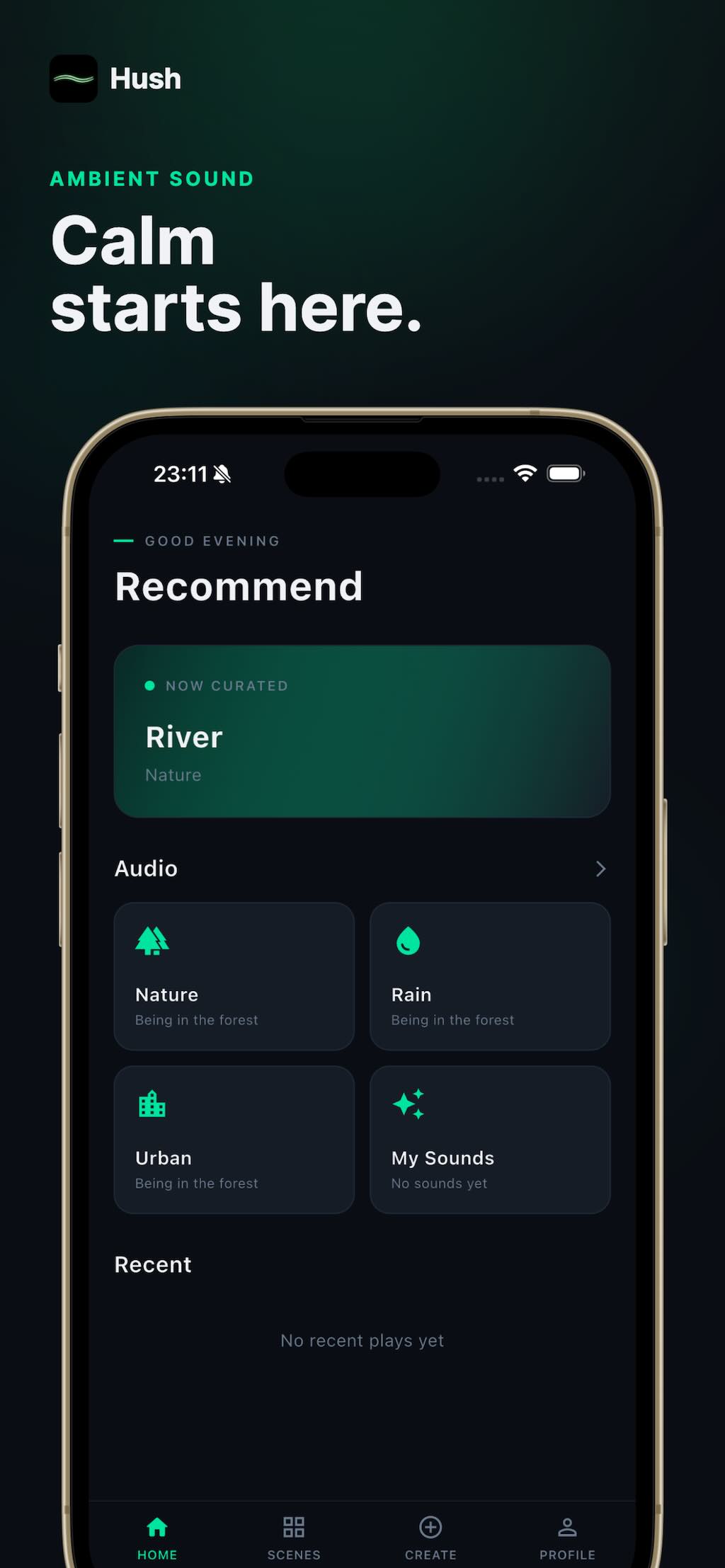 Hush ambient soundscape app